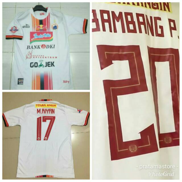 JERSEY BOLA PERSIJA JAKARTA AWAY LIGA 1 2019 PLUS NAMESET GRADE ORI