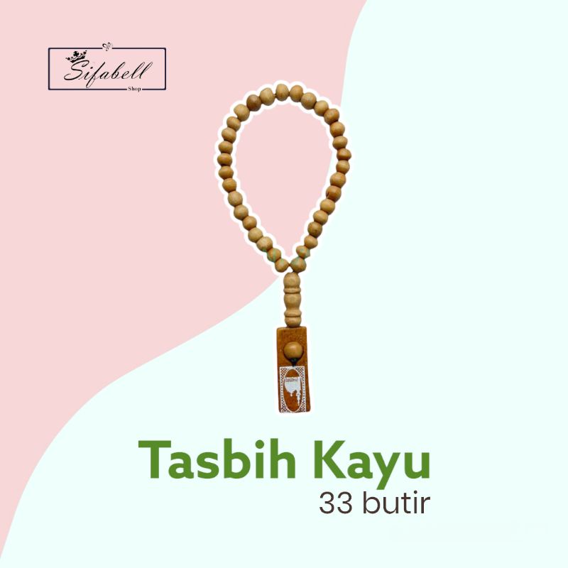 Tasbih Kayu Isi 33 Butir Tasbih Mini Tasbeh Sholat Souvenir Oleh oleh Haji Umroh