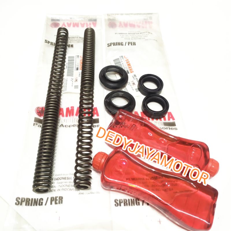 Per shok depan Jupiter mx new 50C original sepaket + seal shok + seal abu + oil shok per shok depan Jupiter new 135 + seal shok + seal abu + oil shok new Jupiter mx 135 harga sepaket