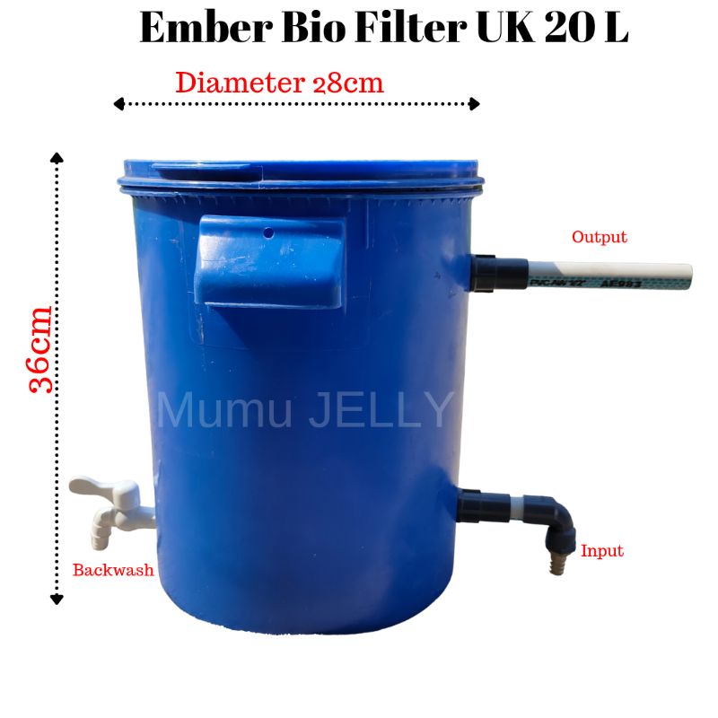 EMBER BIO FILTER KOLAM IKAN UK 20 L -Biru