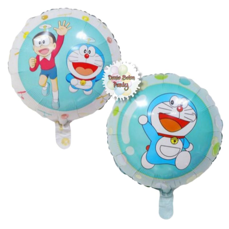 Balon Foil Doraemon Bulat / Balon Doraemon