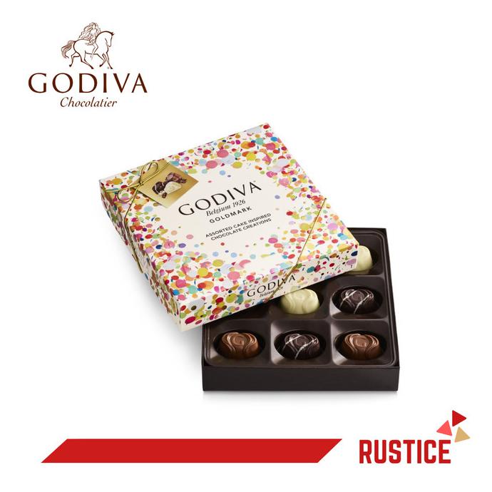 

SALE GODIVA GOLDMARK ASSORTED CAKE INSPIRED CHOCOLATE CREATIONS 9 PCS MAKANAN & MINUMAN