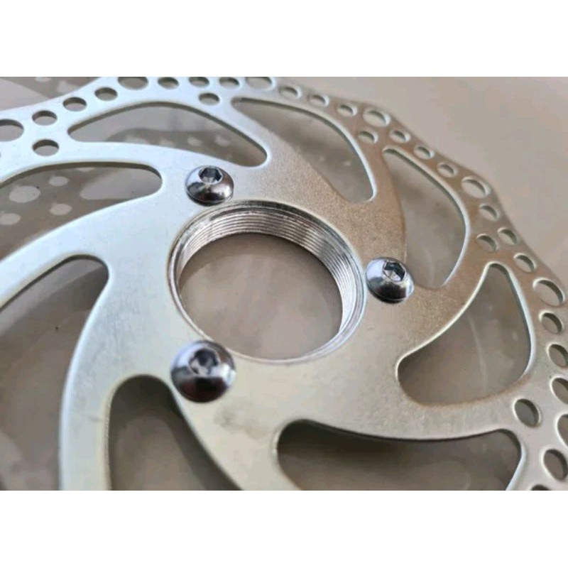 Rotor piringan disc brake rem cakram disc brake model drat ulir hub freehub rotor cakram sepeda bicycle Anak kid Brake Bike