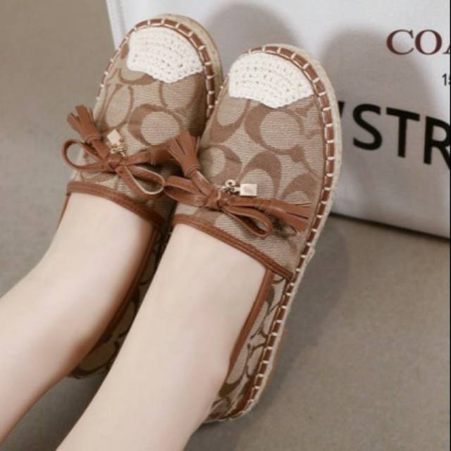 Sepatu wanita COACH Dockside Shoes
 1552 #