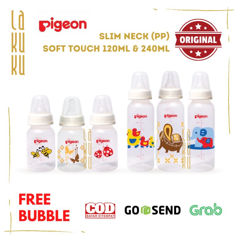 Lakuku - Botol Pigeon Standard PP Slim Neck 120ml dan 240ml Animals