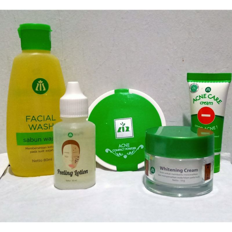 Lis skincare paket jerawat berbekas hitam (dengan bedak)