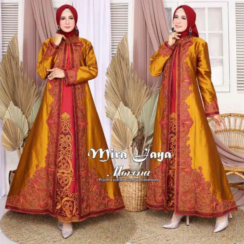 REALPICT PRODUK ORIGINAL/KEBAYA MORENA/GAMIS TAFETTA/BY MIRA JAYA