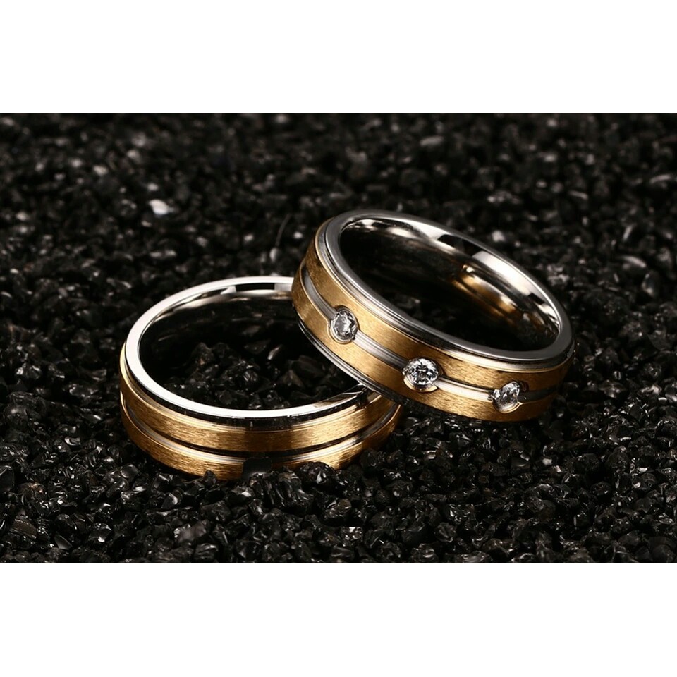 Cincin Couple / Tunangan / Nikah / Pasangan / Titanium C006