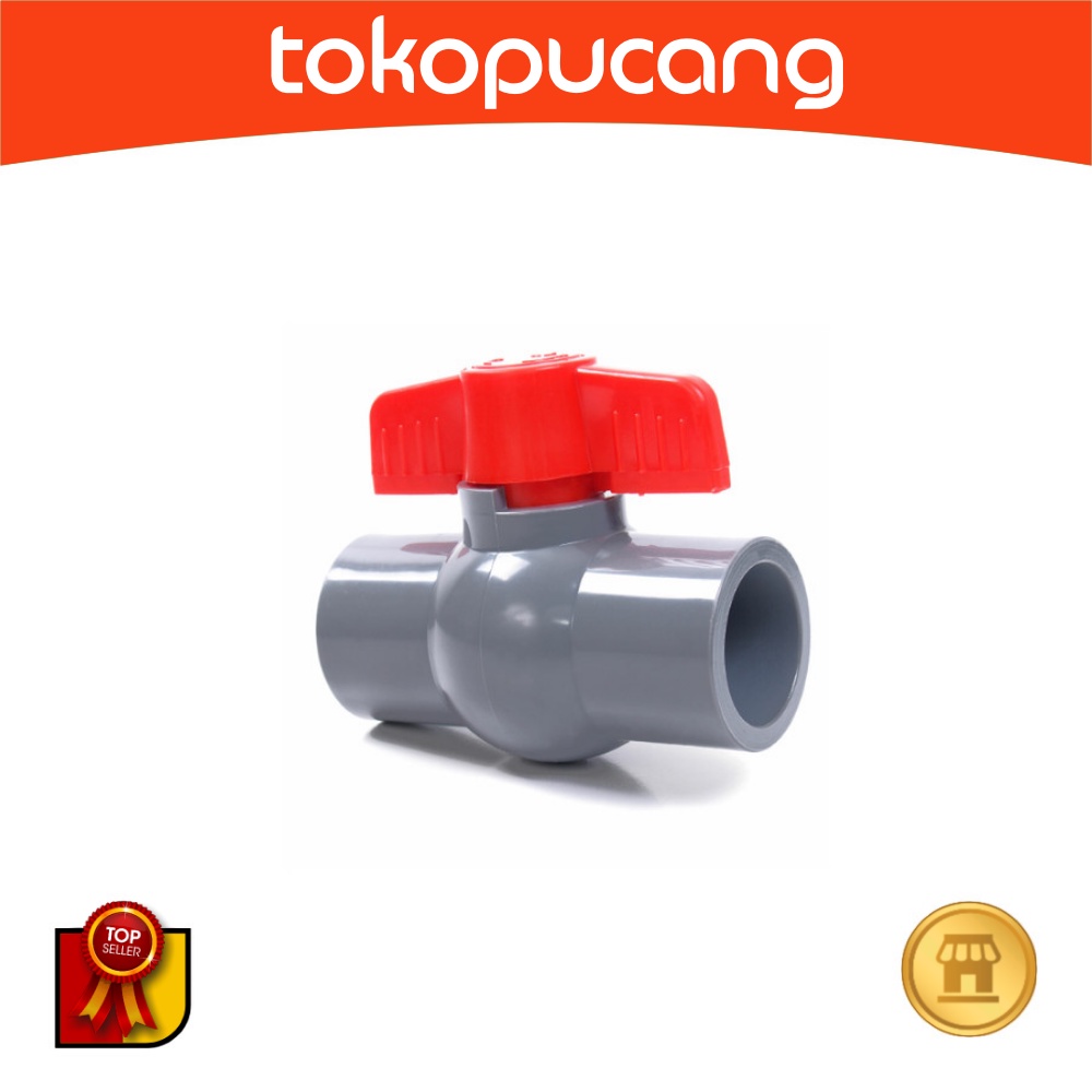 Ball Valve PVC 3/4" Kran air 3/4 inch Stop kran air Sok Pass