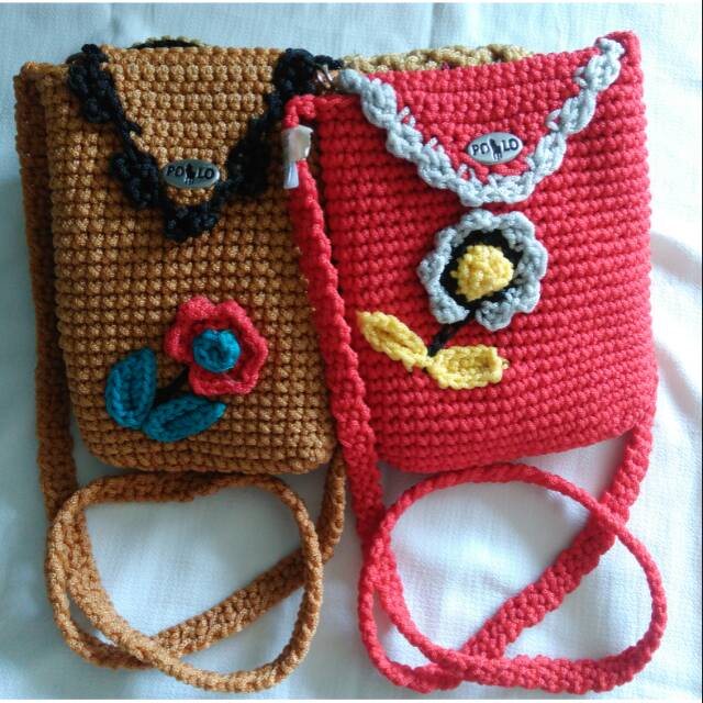 Tas Rajut / Tas Selempang / dompet selempang Anak Remaja