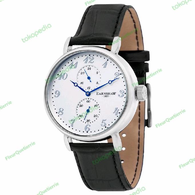 Thomas Earnshaw ES-8091-02 Grand Legacy White Dial Black Leather Strap Termurah