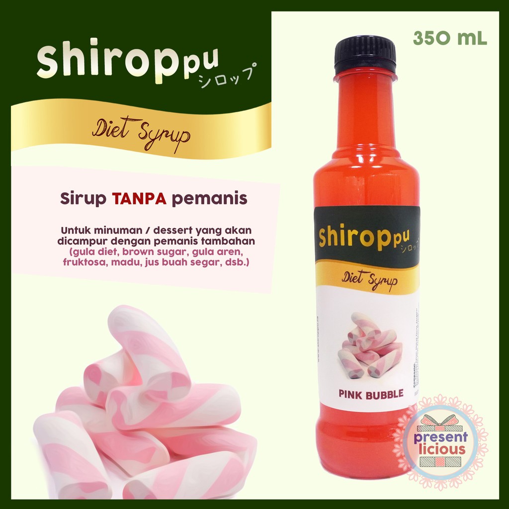 

Pink Bubble | Shiroppu Diet Syrup 350 mL | Sirup Tanpa Pemanis