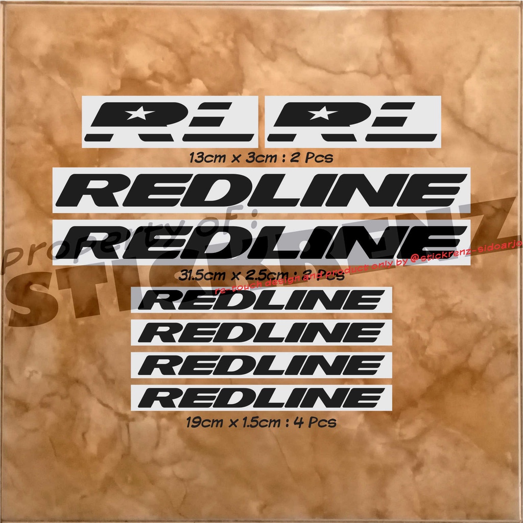 Cutting Sticker Stiker Frame Sepeda Roadbike Redline 01 Custom