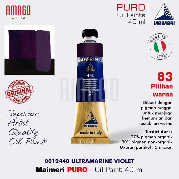 MAIMERI PURO - OIL PAINT - ULTRAMARINE VIOLET - 40ML - M0012440