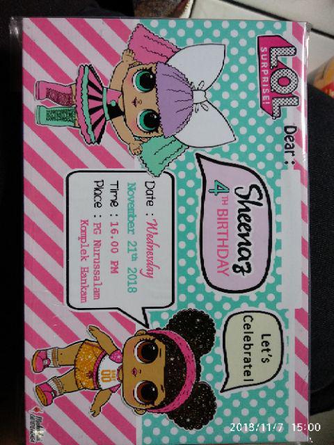 1060+ Contoh Undangan Ulang Tahun Anak Lol Terbaik Gratis