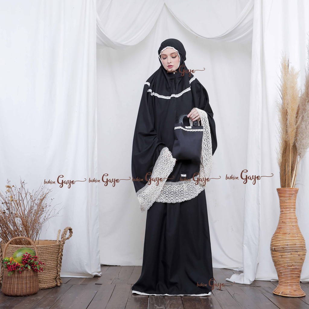 Mukena katun renda brukat premium