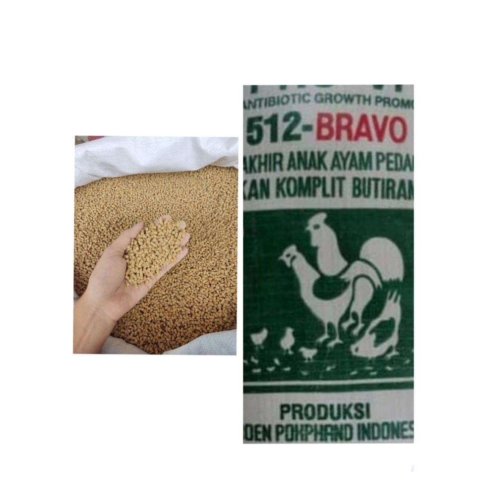 Repack Pakan Ayam 512 Bravo 1kg