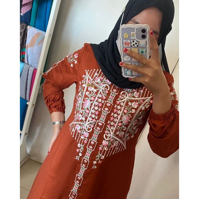 gamis bordir ori by ria butik cewek