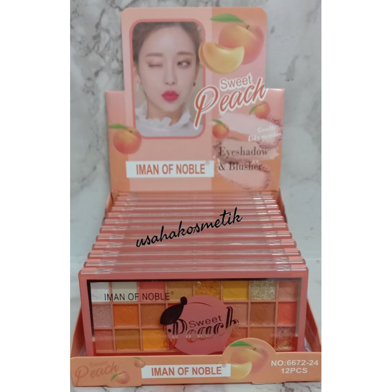 PROMO HOT !!! Perpcs EYESHADOW SWEET PEACH IMAN OF NOBLE PRO EXTRA MAKEUP PALLETE 12 WARNA