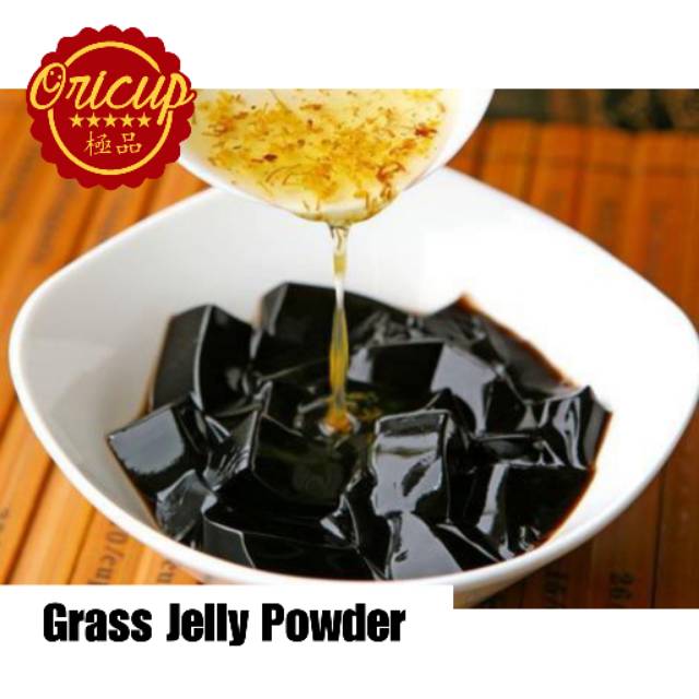 

Grass Jelly 1:30 (High Quality) Import Taiwan kemasan 100gr cingcau cincau hitam Topping Dessert