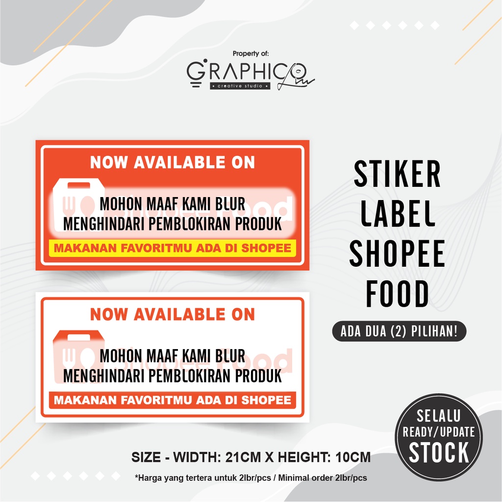 

Stiker Shopee-Food - Per/2 lbr (21x10cm)