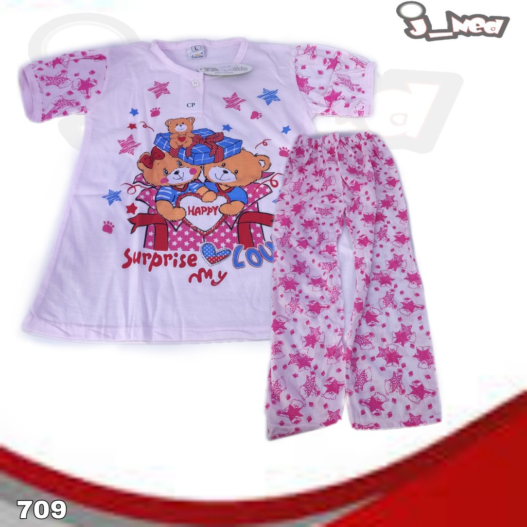 J709 | BAJU TIDUR ANAK YIMOKIDS | BAJU TIDUR MOTIF KARTUN ART AB 02