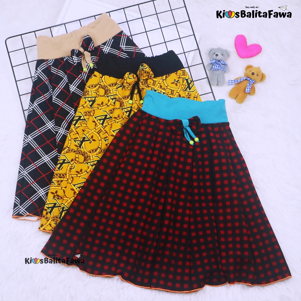 [MOTIF] Rok Pita Bianca uk 8-10 Tahun / Skirt Pendek Polos Motif Anak Perempuan Cewek Bawahan Umbrella