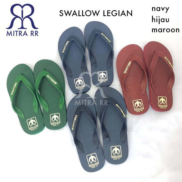 MitraRR Sandal Jepit SWALLOW LEGIAN Sendal Swalow Karet Pria Wanita Asli/ Tali Jepit Sandal Serampat