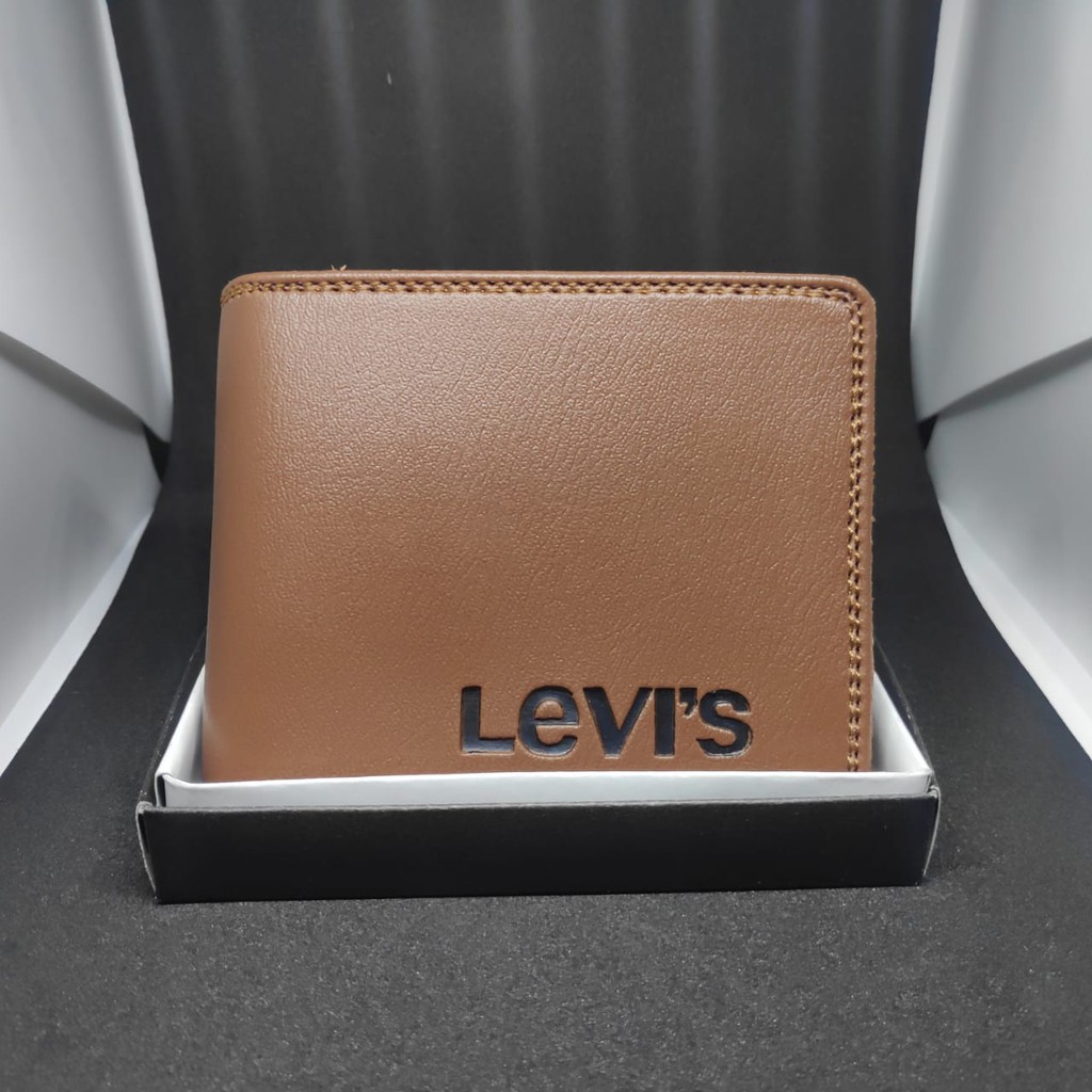 [COD] Dompet pria kulit sintetis model 3D - men's wallet-Coklat Tua