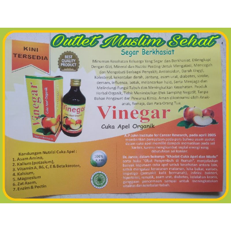 

Cuka Apel Organik Vinegar