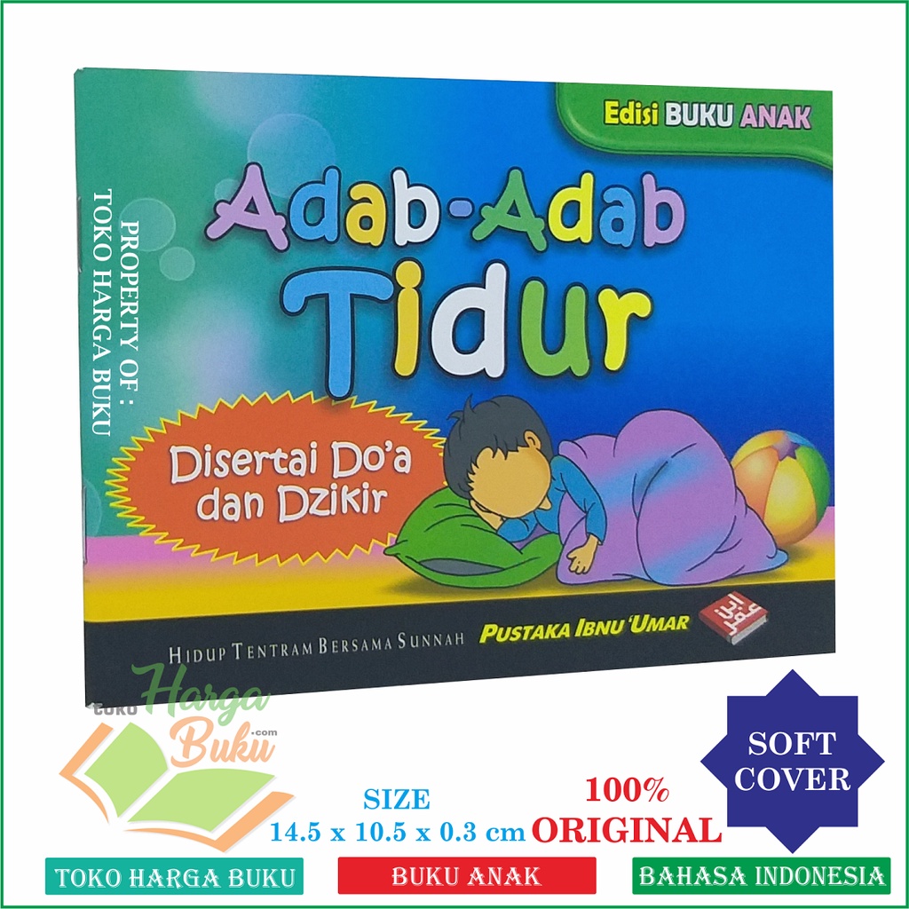 Foto Adab-Adab Tidur Disertai Do'a dan Dzikir Edisi Buku Anak Islami Full Color Buku Anak Bergambar Adab Tidur Doa Penerbit Pustaka Ibnu Umar
