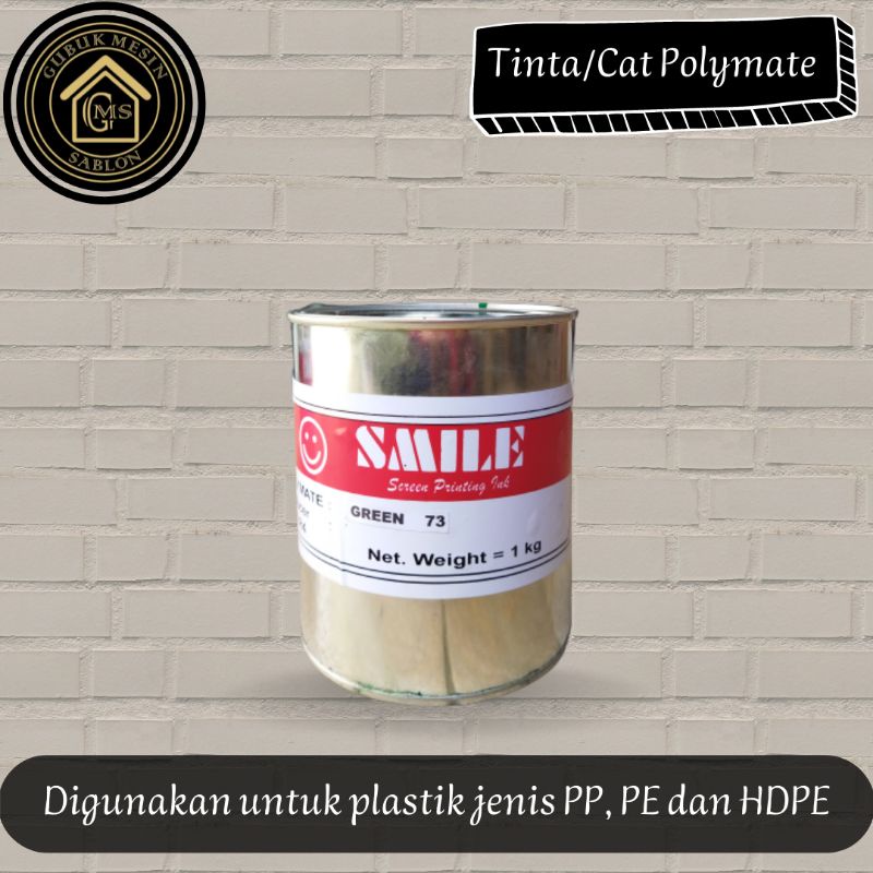 

[HIJAU] Tinta/Cat Polymate untuk Plastik Kemasan 1kg