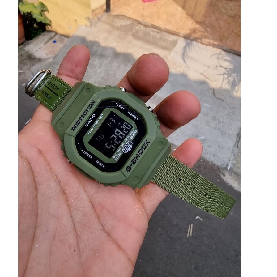 Tren Kekinian.. NEW SERIES  JAM TANGAN PRIA GSHOCK CASIO DW 5600 BBN TALI KANVAS