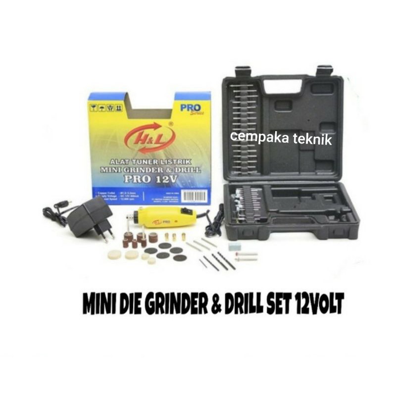 Mini die grinder set tuner gerinda bor alat tuner listrik
