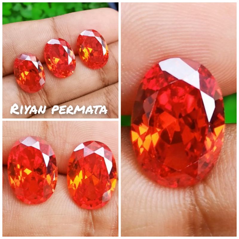 Batu permata orange safir paparacha