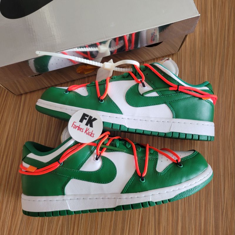 Dunk Low Off-White Off White Pine Green || university gold michigan midnight navy