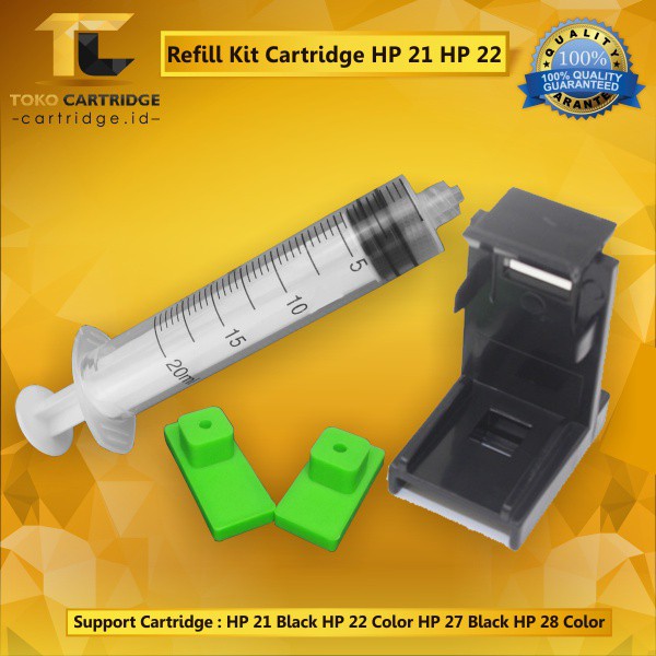 Refill Tool Kit Klip Penyedot Tinta Cartrige HP21 HP22 HP27 HP28 HP56 HP57 Model Tinggi PG40 CL41 PG830 CL831 PG740 CL741 PG88 CL98