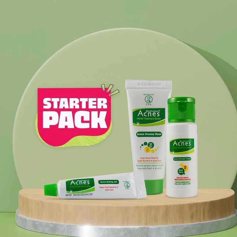 BPOM ACNES STARTER PACK - PAKET PERAWATAN WAJAH BERJERAWAT / SYE