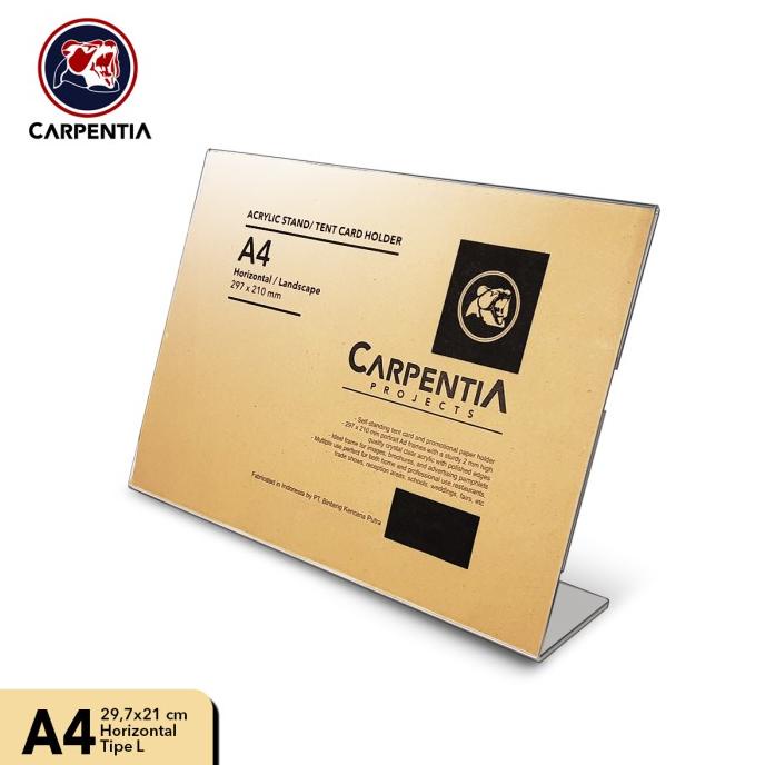 

BARU! Acrylic Standing Tipe L /A4 Horizontal 29,7x21cm/ Tent Card Akrilik