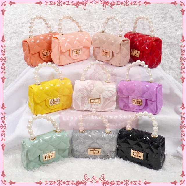 Tas Jelly Mini Pearl | Tas Mini Rubber | Tas Jelly Mini Mutiara