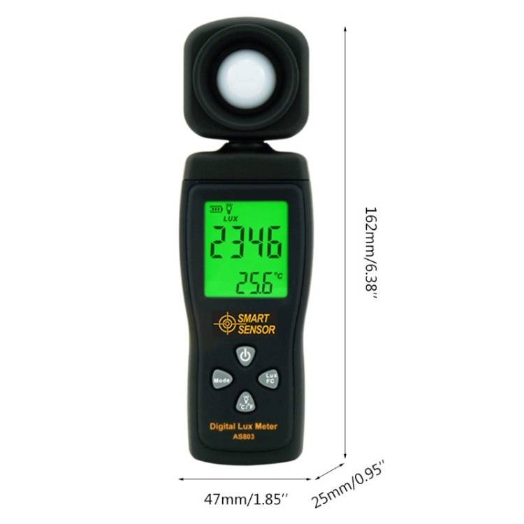 Lux Meter AS803 Luxmeter Alat Ukur Intensitas Cahaya Light Meter Luminance Tester SMART SENSOR Spectrometer Digital