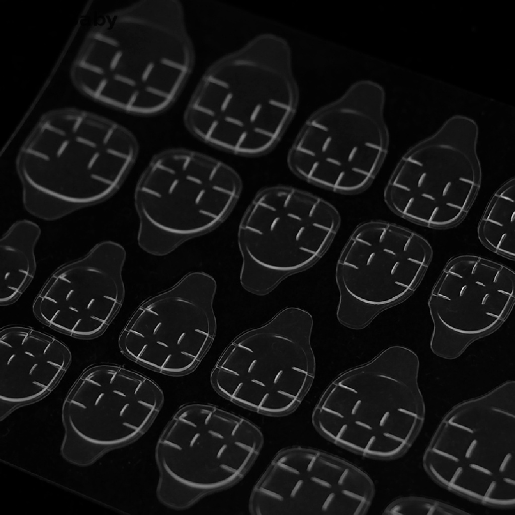 Stiker Kuku Palsu Dua Sisi Dengan Lem Untuk Dekorasi Nail art DIY