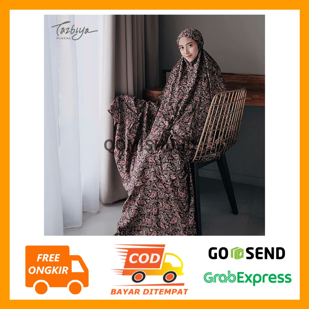 MUKENA TAZBIYA BATIK PAISLEY RED | Mukenah Tazbiyah Mukena Dewasa Katun Rayon | Mukena Tasbiya