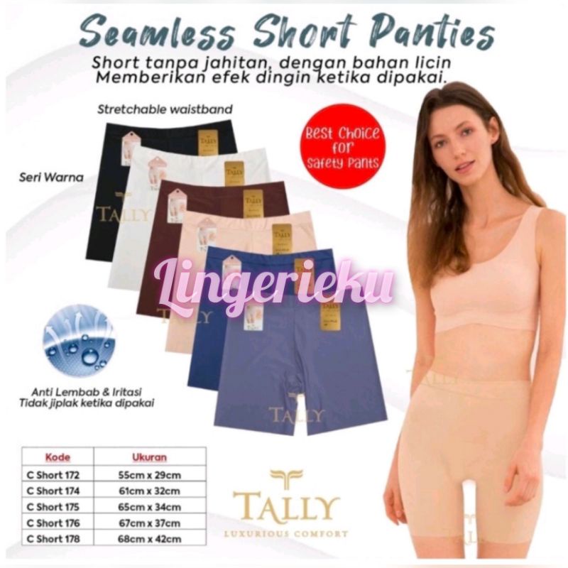 Tally 174 Celana Dalam Short Atau Hot Pants Seamless Wanita Fit L