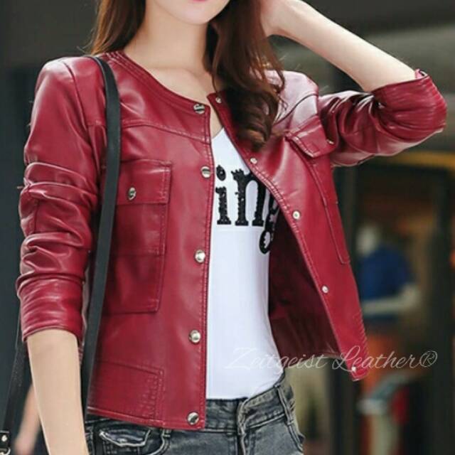 Jaket semi kulit wanita M85