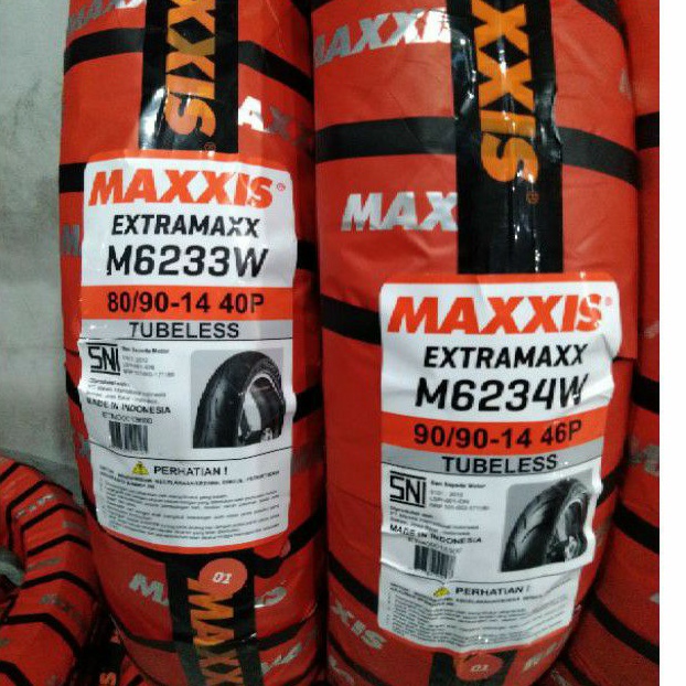 ban motor matik sepasang vario beat MAXXIS EXTRAMAXX Ukuran 80/90-14 &amp; 90/90-14