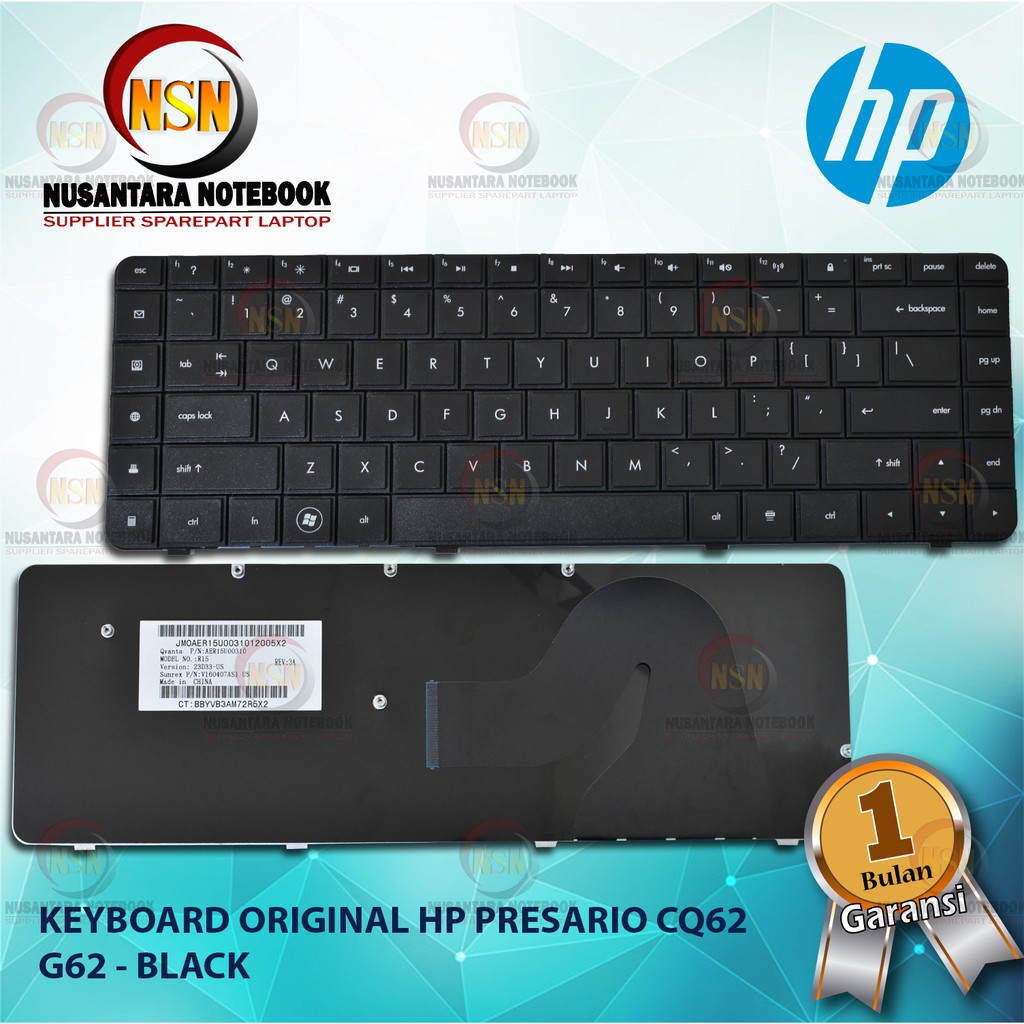 Keyboard Original HP Presario CQ62 G62 Black