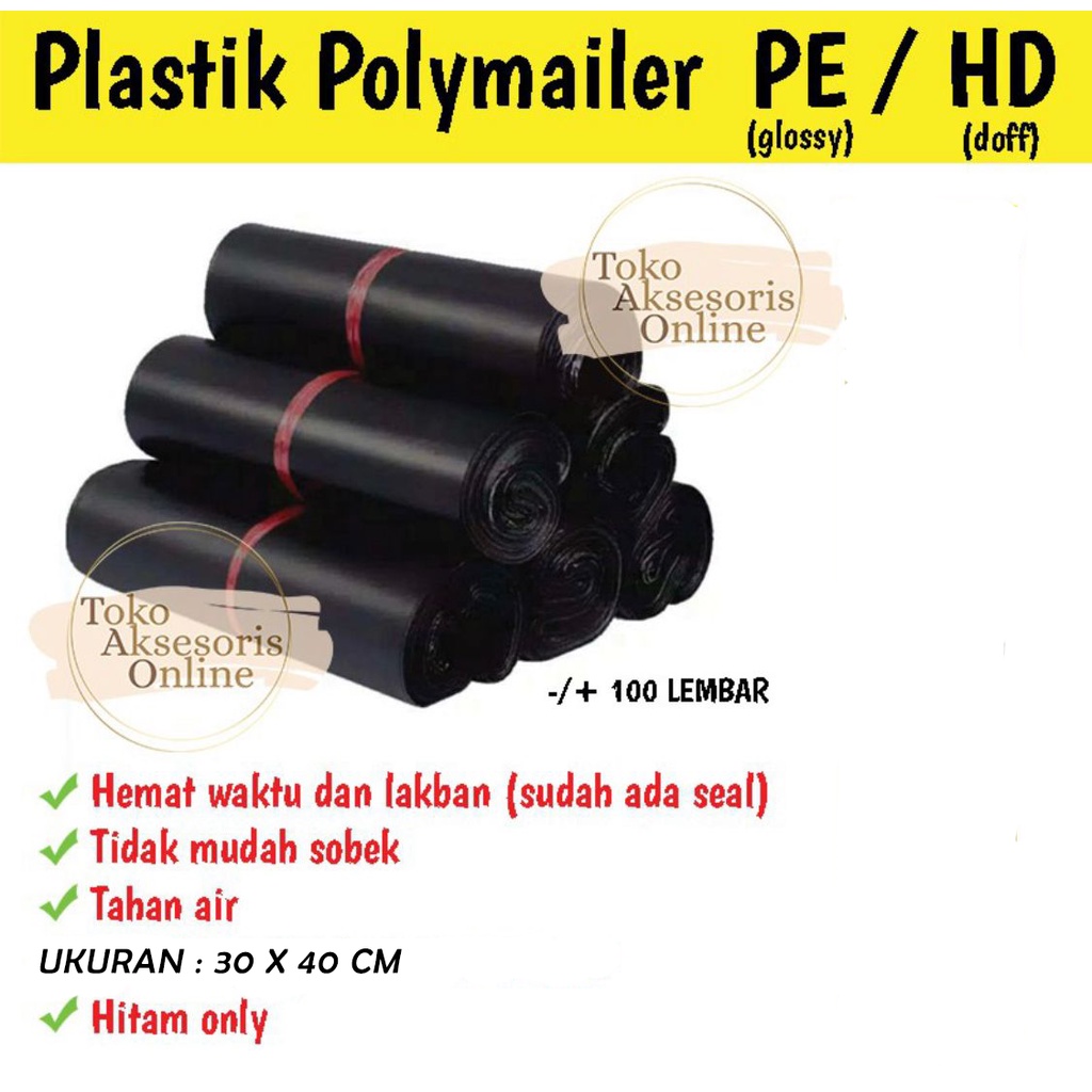 Plastik Packing Obnline Polymailer satuan Olshop 30 cm x 40 cm // Plastik Packing Lem Seal 30x40 cm