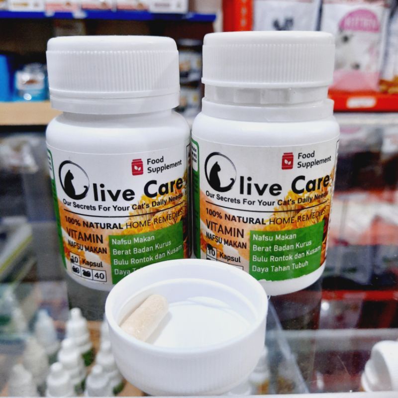 Olive Care Vitamin Kucing NAFSU MAKAN untuk Nafsu Makan, Gemukin Badan, Bulu Rontok, Daya Tahan Tubuh dan Konstipasi