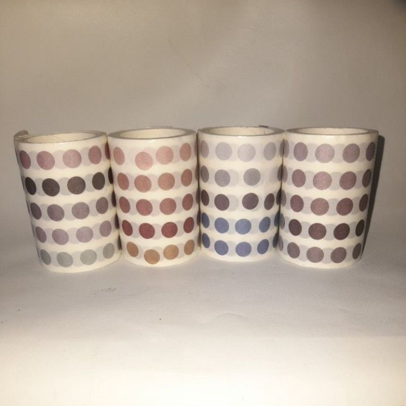 

Washi Paper Soft Pastel Colored Sticky Dots Masking Tape 25 dot